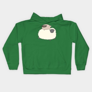 Little Pug and Sheep Kids Hoodie